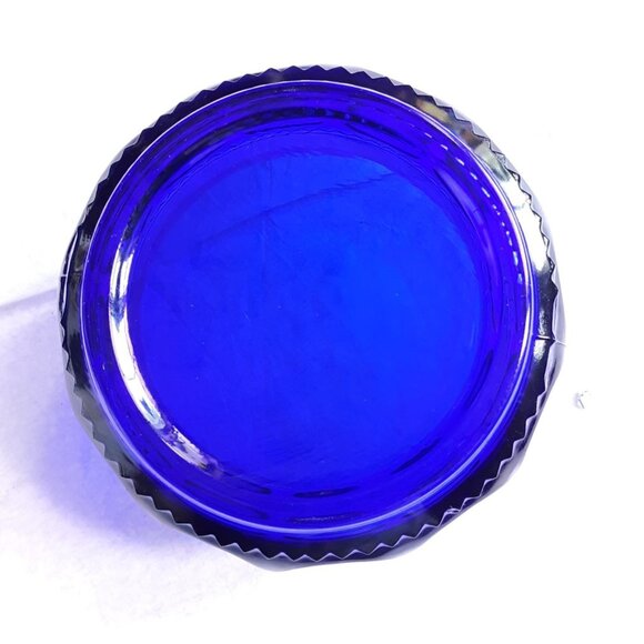 5 Indiana Glass thumbprint King's Crown Bowls Sherbet Cobalt Blue. - Picture 6 of 6